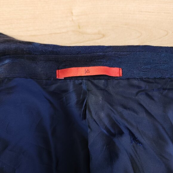 ISAIA Men's Navy Floral Double Breasted Blazer 42R - Picture 11 of 15